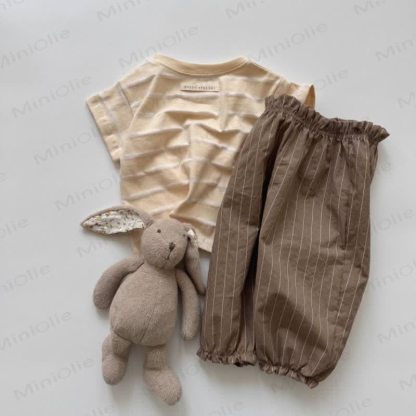 Pantaloni a quadri con fiori e pois a forma di pomodoro per bambini - image 23