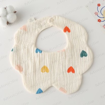 Bavaglino assorbente a 6 strati per neonati, 1 pezzo - Cuore - image 6