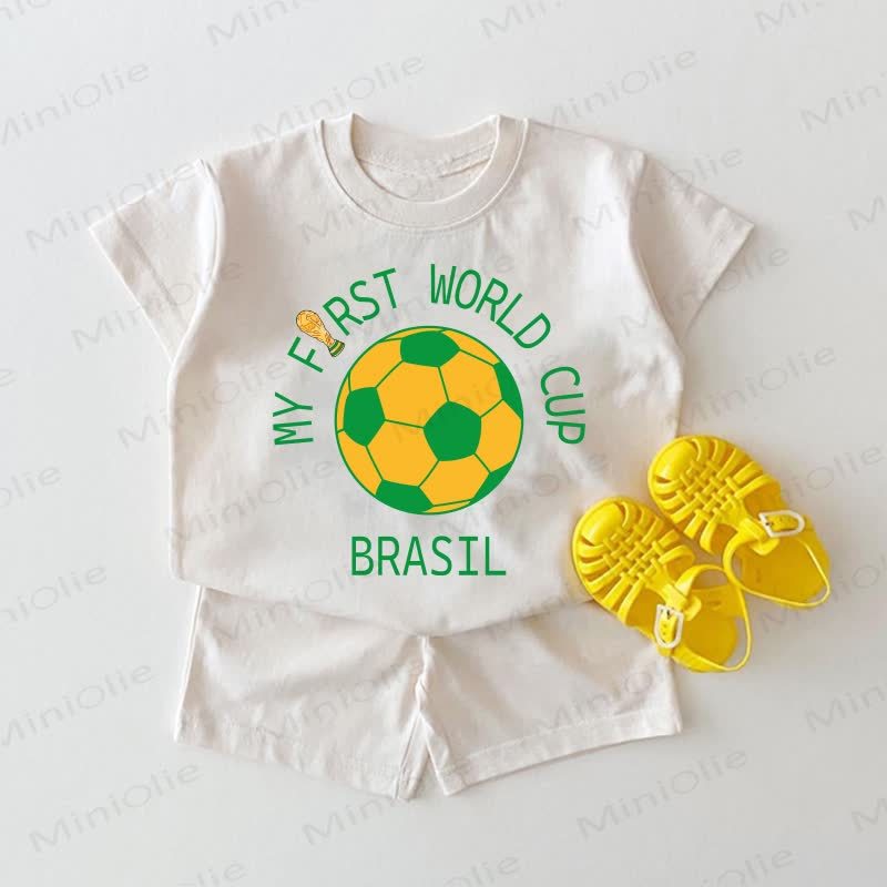 IL MIO PRIMO MONDIALE BRASILE Set da calcio per neonati, bianco, 2 pezzi - Bianco - 18-24 mesi - image 1