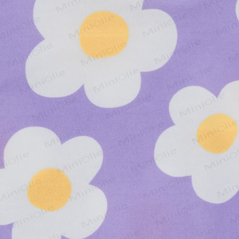 Set 2 pezzi viola con fiori bianchi per bambini - image 4