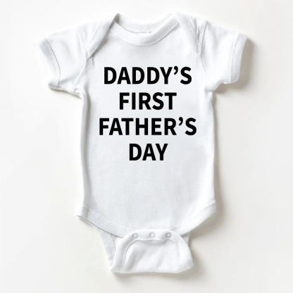 Body bianco per neonato con slogan per la prima festa del papà - Bianco - 18-24 mesi - image 1