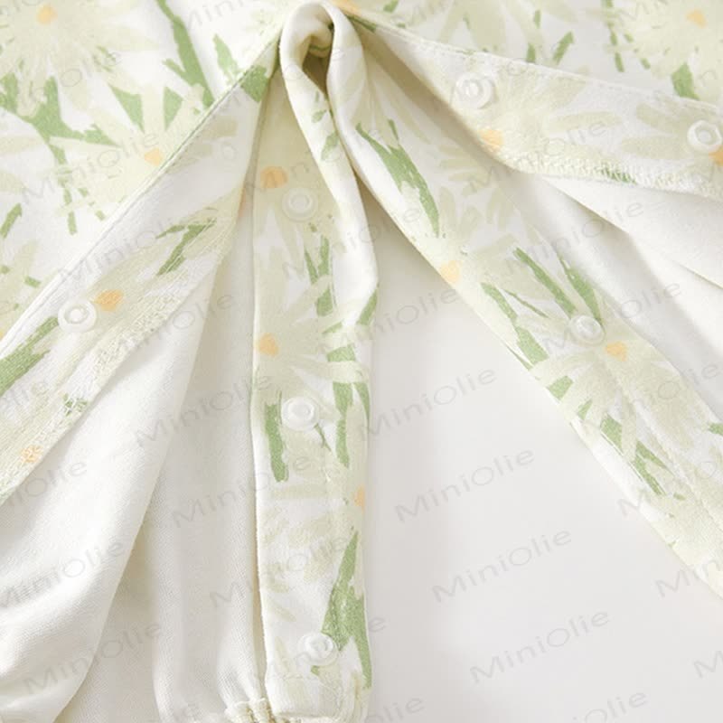 Tutina verde a fiori per bambina - image 6