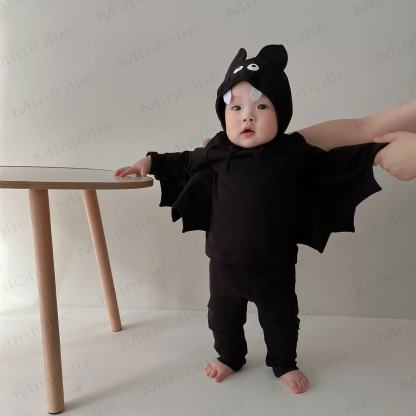 Set da cosplay di Baby Bat, 3 pezzi, con cappello - Nero - 2-3T - image 1