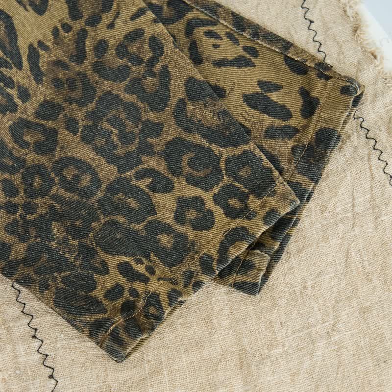 Pantaloni jeans con stampa leopardata per bambini - image 9
