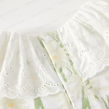 Tutina verde a fiori per bambina - image 4