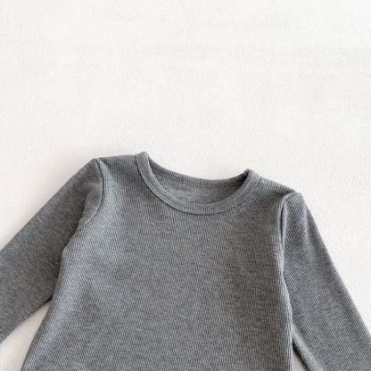 Tuta con stampa leopardata e top grigio per neonati - image 11