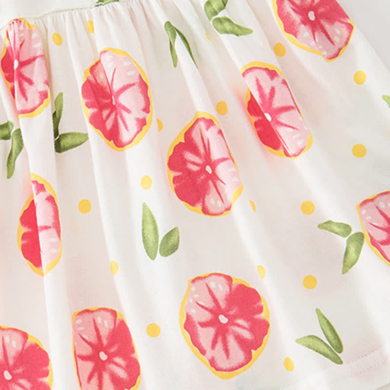 Vestito estivo a maniche corte per bambina, con stampa frutta/animali. - image 19