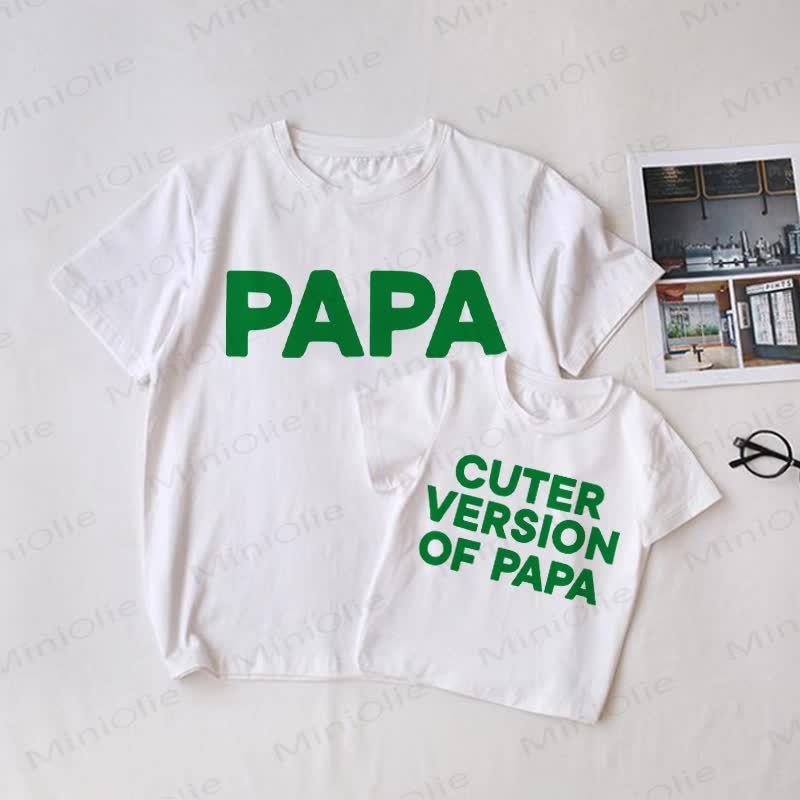 PAPA/VERSIONE PIÙ CARINA DI PAPA Baby Maglietta coordinata per tutta la famiglia bianca - Bianco - T-shirt da adulto: XL - image 1
