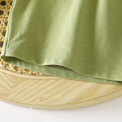 Completo da bambina composto da maglietta e pantaloncini con stampa di cartoni animati. - image 9