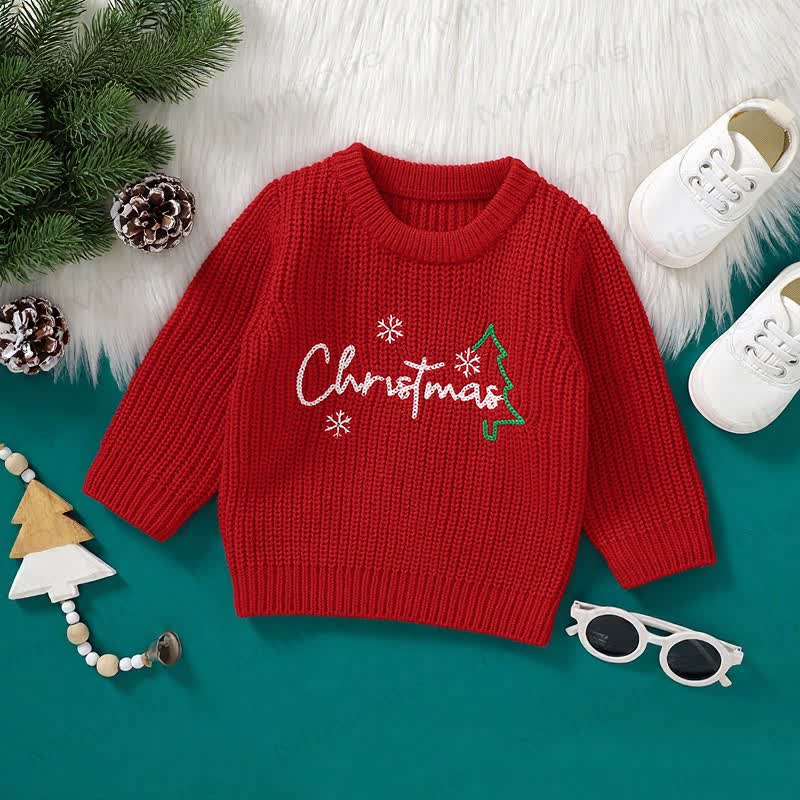 Maglione natalizio per neonati con scritta "Natale/Buon Natale" - image 2