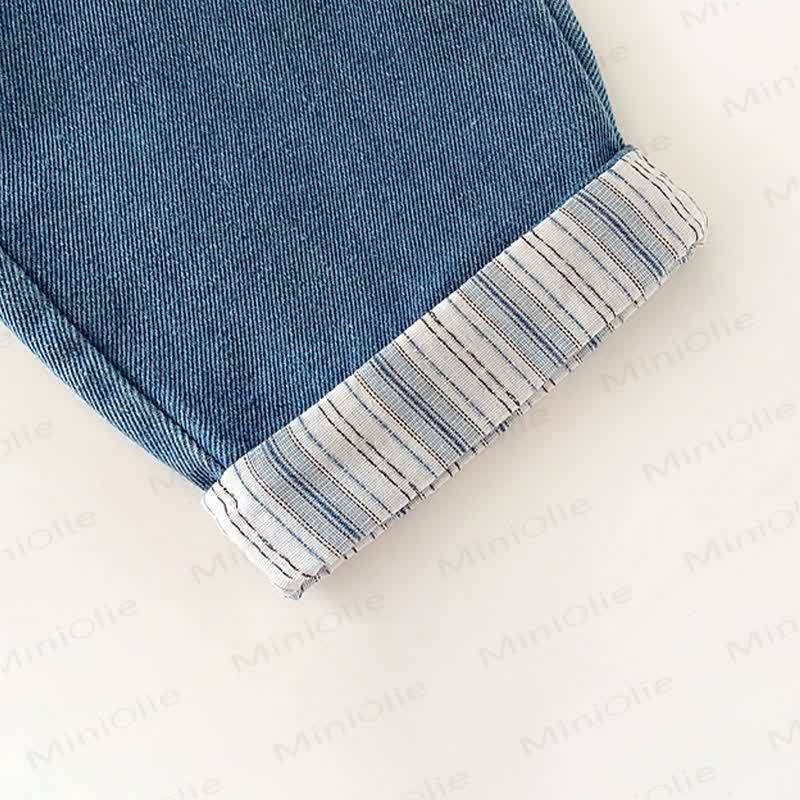 Pantaloni in denim basic con tasca per bambini - image 7