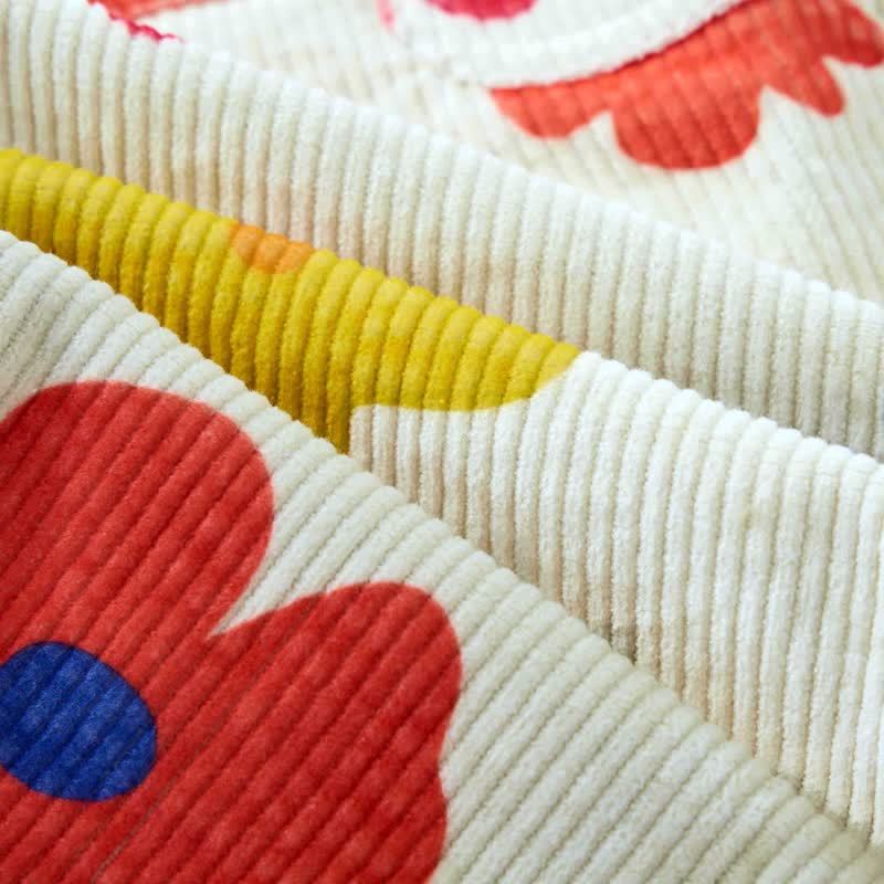 Salopette in velluto a coste con fiori colorati per neonati e bambini - image 6