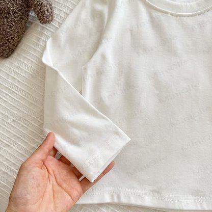 Maglietta morbida a tinta unita per bambini - image 13