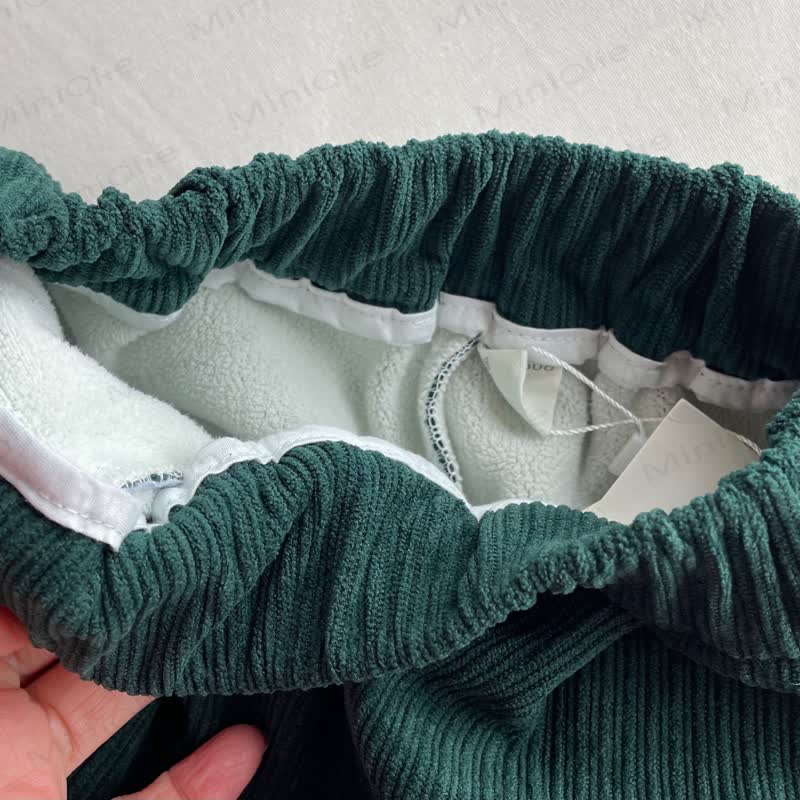 Pantaloni in velluto a coste tinta unita per bambini piccoli - image 9