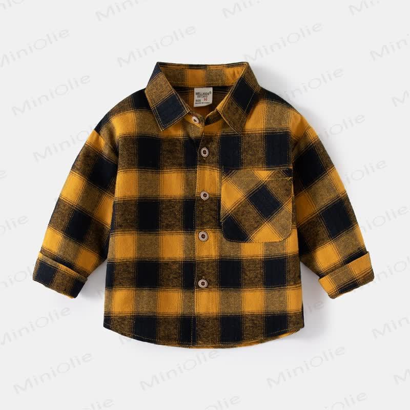 Camicia a quadri vintage per bambini - Giallo - 8 anni - image 4