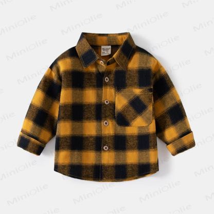 Camicia a quadri vintage per bambini - Giallo - 8 anni - image 4