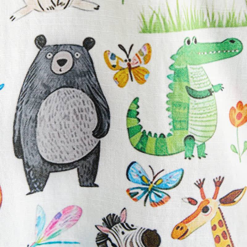 Completo da bambino composto da maglietta e pantaloncini con stampa animalier. - image 9