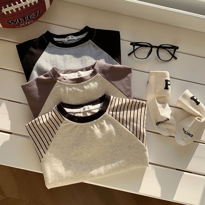 Maglietta base raglan a contrasto per bambini - image 6