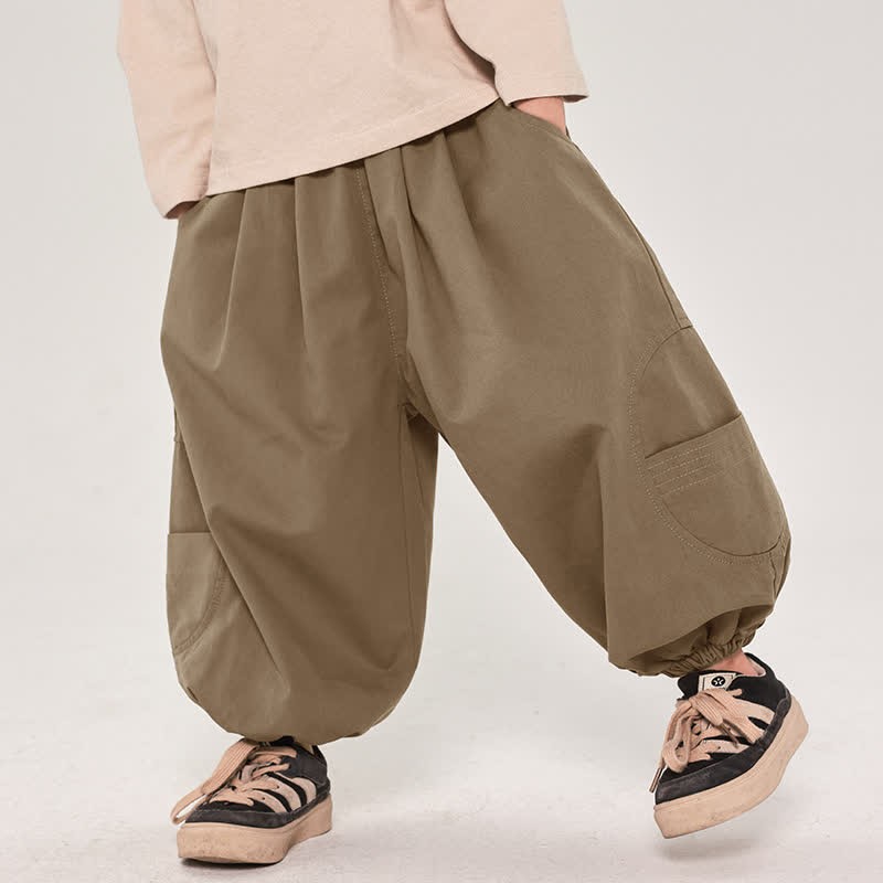 Pantaloni da jogging larghi per bambini piccoli, con design semplice - image 8