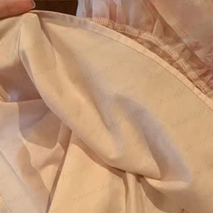 Vestito in rete con perline e fiori rosa per bambina - image 7