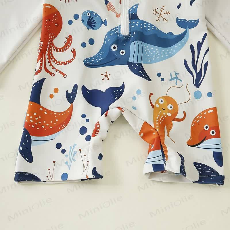 Costume da bagno per bambini piccoli con cappello e dinosauro squalo - image 10