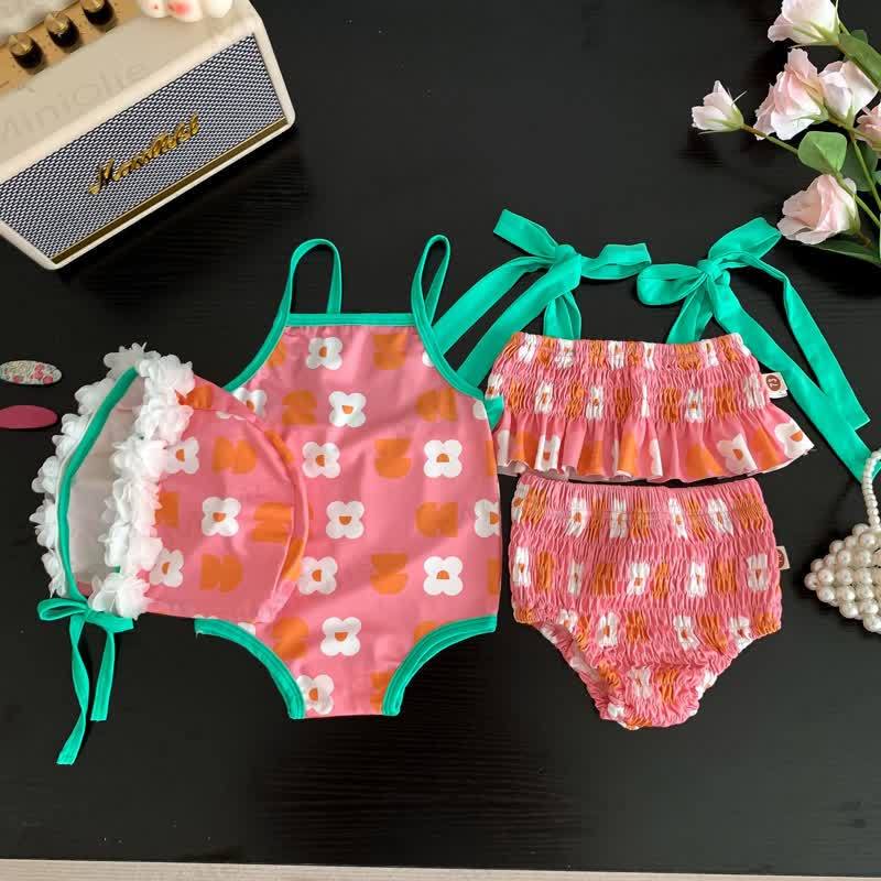 Costume da bagno intero/due pezzi per bambina con cappello - image 15