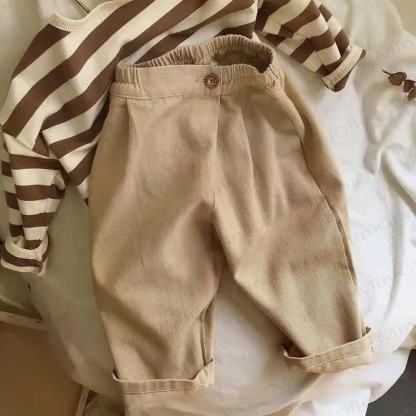 Pantaloni tinta unita per neonati e bambini - Beige - 8 anni - image 7