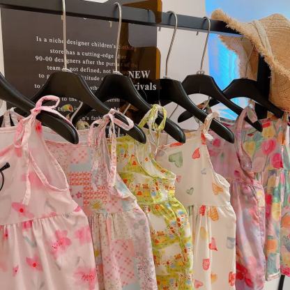 Vestito floreale con spalline sottili per bambina - image 8