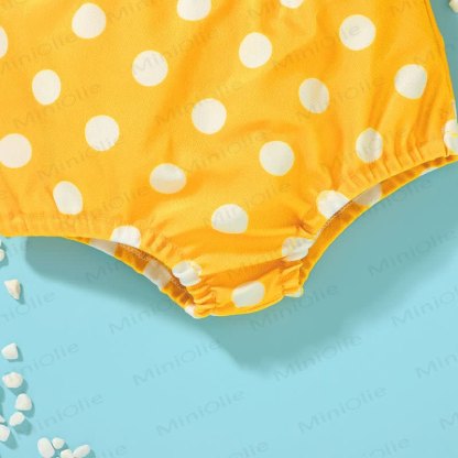 Costume da bagno a pois per bambina, 2 pezzi - image 6