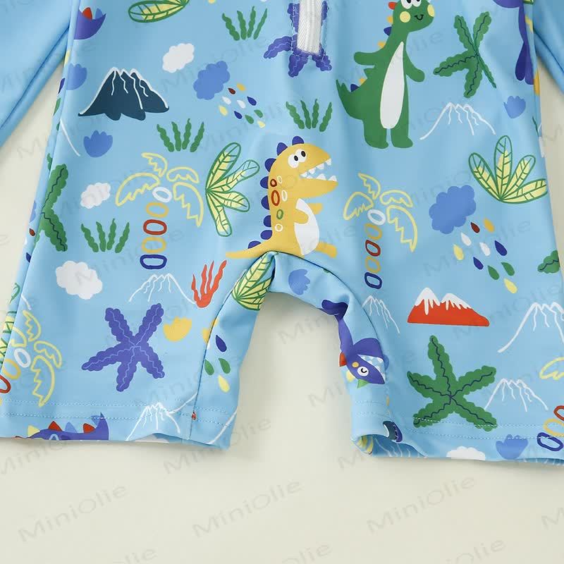 Costume da bagno per bambini piccoli con cappello e dinosauro squalo - image 16