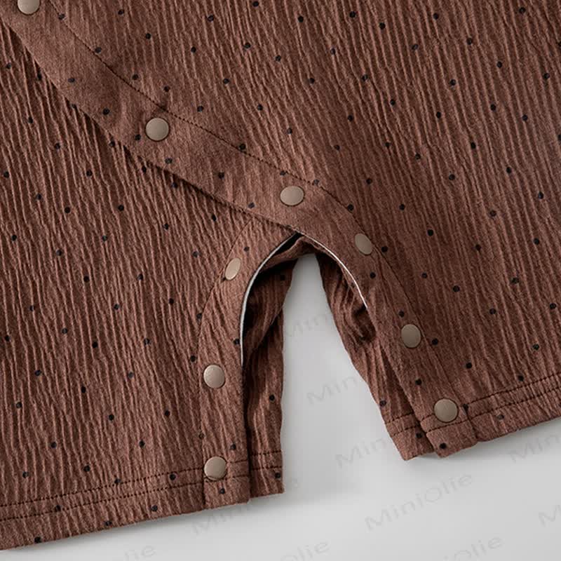 Tutina da neonato in cotone a pois - image 6