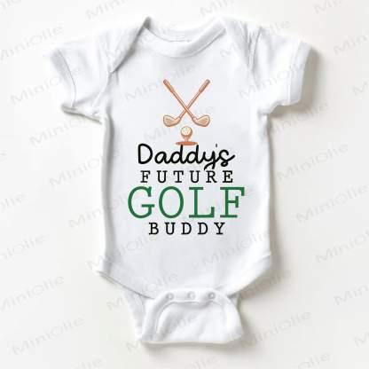 Body bianco per neonati con stampa golf "Il futuro compagno di golf di papà". - Bianco - 18-24 mesi - image 1