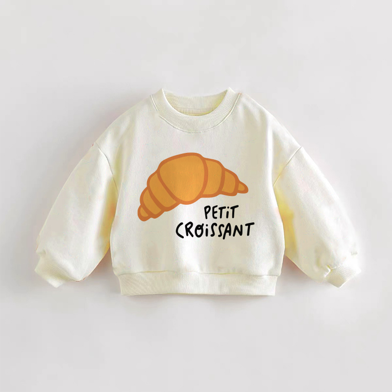 Felpa color crema per neonati e bambini piccoli PETIT CROISSANT - Crema - 3-5T - image 1