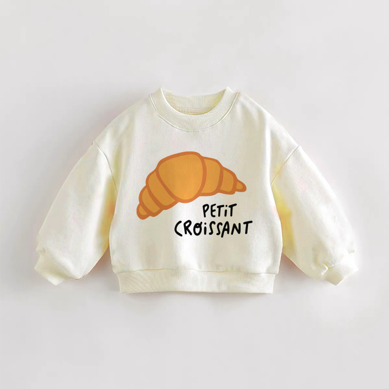Felpa color crema per neonati e bambini piccoli PETIT CROISSANT - Crema - 3-5T - image 1