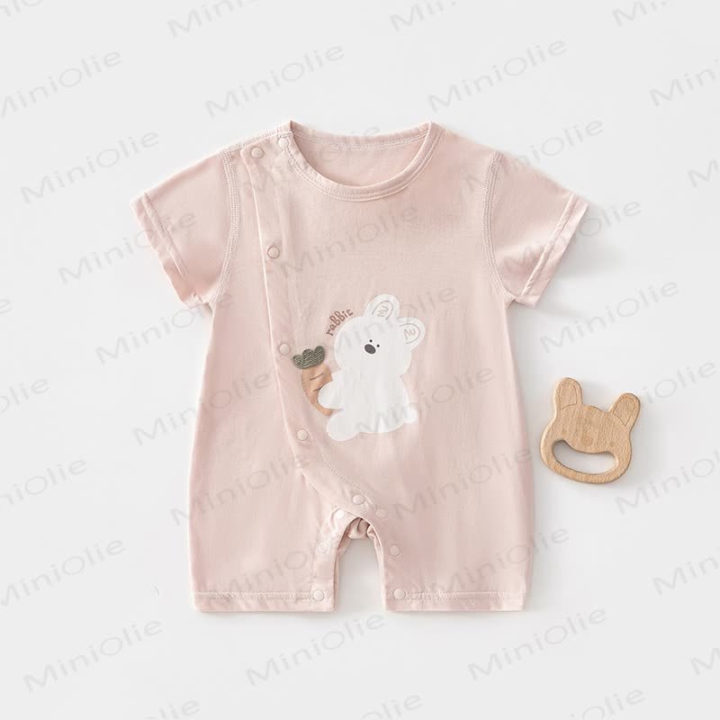 Tutina per neonato in cotone con stampa animalier - Albicocca - 18-24 mesi - image 3