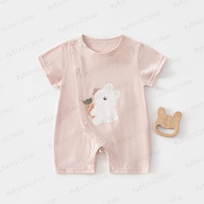 Tutina per neonato in cotone con stampa animalier - Albicocca - 18-24 mesi - image 3