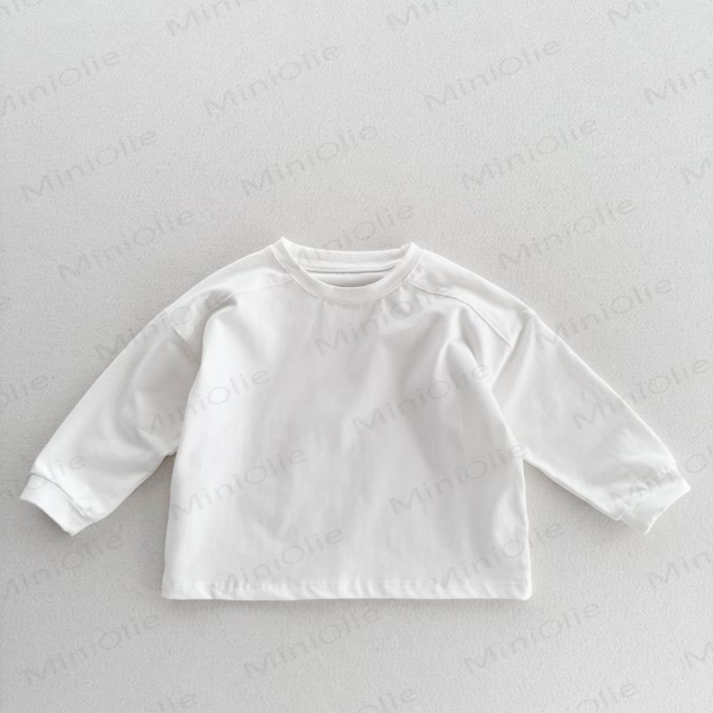 Maglietta casual tinta unita per bambini - Bianco - 8 anni - image 8