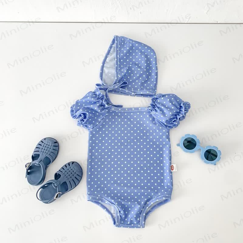 Costume da bagno intero per bambina con cappello - image 10