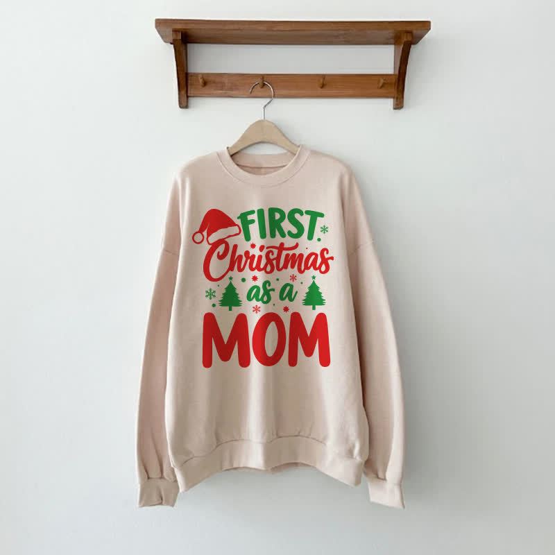 PRIMO NATALE DA PAPÀ/MAMMA Felpa Papà/Mamma e Me - Beige - Felpa MOM: XL - image 4