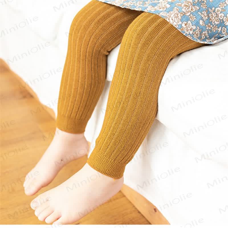 Leggings semplici a tinta unita per bambina - image 11