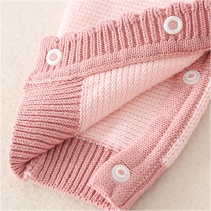 Tutina con colletto in pizzo floreale rosa baby e cappello - image 8