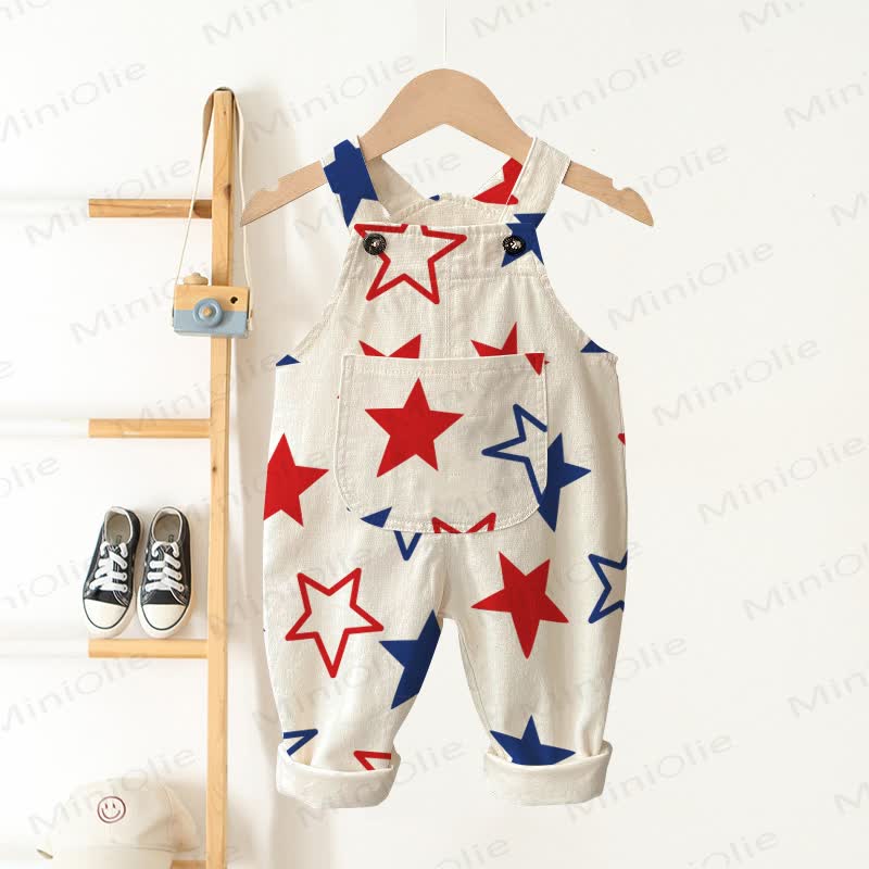 Tutina beige con stelle per neonati e bambini piccoli - Beige - 3-5T - image 1
