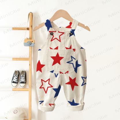 Tutina beige con stelle per neonati e bambini piccoli - Beige - 3-5T - image 1