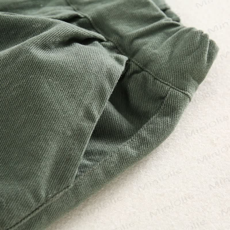 Pantaloni semplici di colore puro per bambini piccoli - image 9