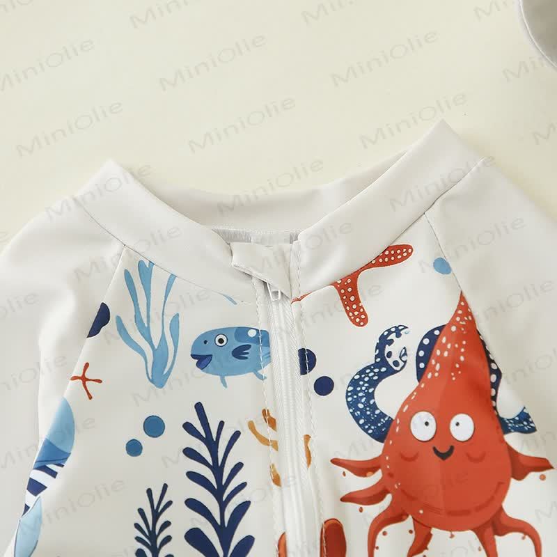 Costume da bagno per bambini piccoli con cappello e dinosauro squalo - image 9