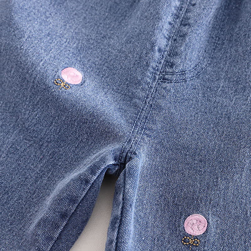 Set 2 pezzi maglione/pantaloni in denim per bambina - image 12