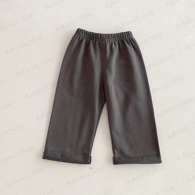 Pantaloni a righe/tinta unita per neonati e bambini - Grigio Carbonio - 3-5T - image 7