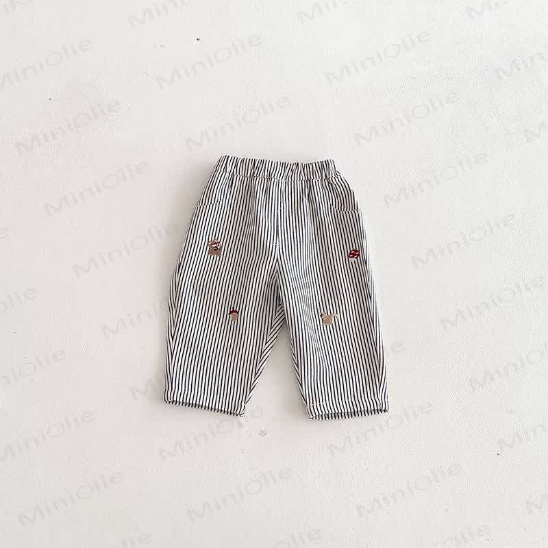 Pantaloni in denim con motivo a fungo e scoiattolo per neonati e bambini - Banda - 3-5T - image 6