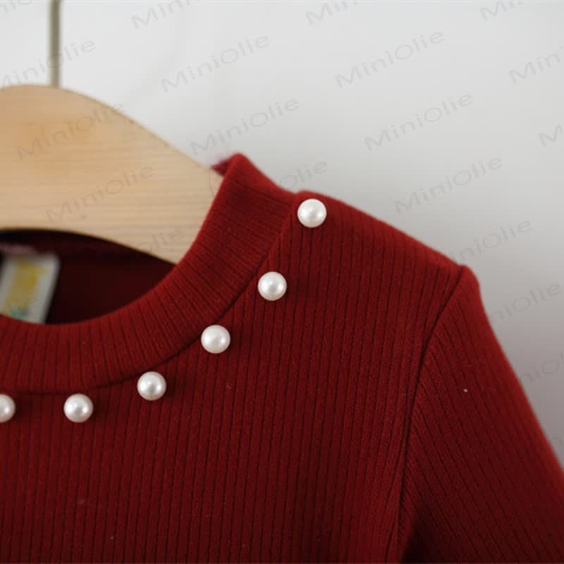 Vestito in rete con fiocco e perline per bambina - image 10