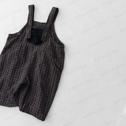 Tutina a quadri neri per bambini - image 3